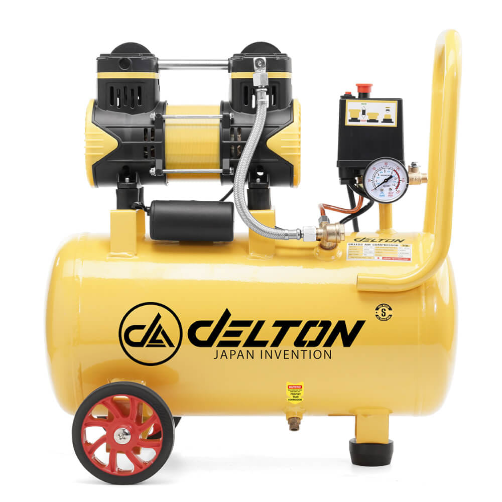 ปั๊มลม OIL FREE DELTON รุ่น FAC-30L 30 ลิตร 850 วัตต์ สีเหลือง_2